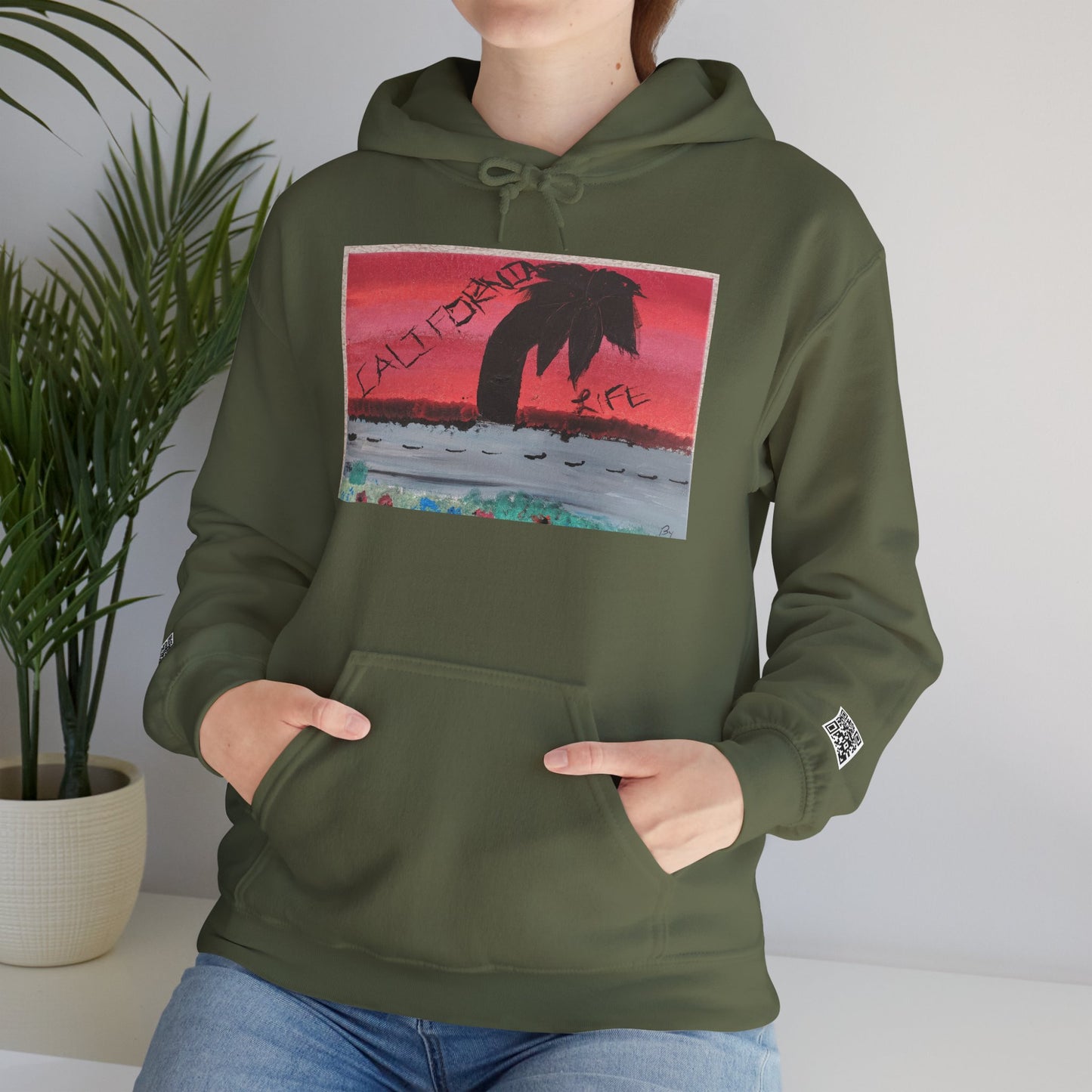 CALIFORNIA VIBES Heavy Blend Hoodie | Unisex Graphic Sweatshirt | Trendy Streetwear | Cozy Gift for Beach Lovers | Ideal for Casual Outings