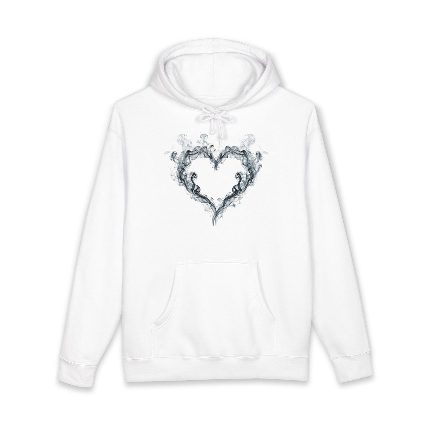 Water Heart Hoodie — Artistic Ink Splash Heart Pullover