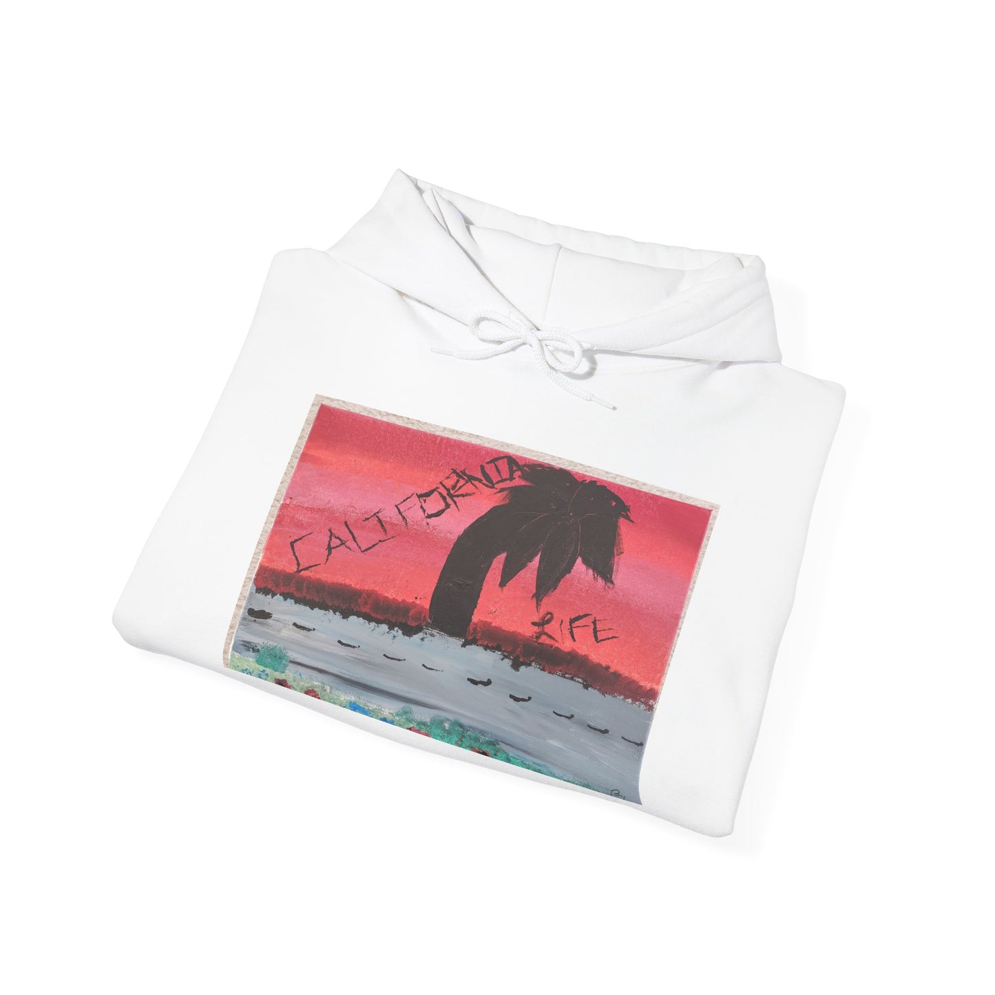 CALIFORNIA VIBES Heavy Blend Hoodie | Unisex Graphic Sweatshirt | Trendy Streetwear | Cozy Gift for Beach Lovers | Ideal for Casual Outings