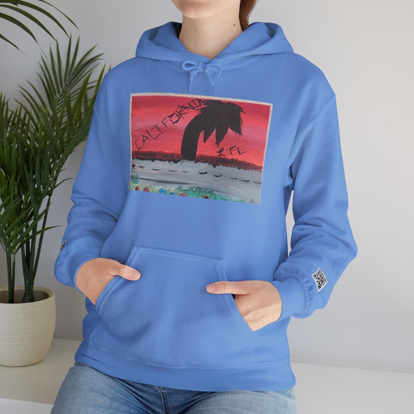 CALIFORNIA VIBES Heavy Blend Hoodie | Unisex Graphic Sweatshirt | Trendy Streetwear | Cozy Gift for Beach Lovers | Ideal for Casual Outings