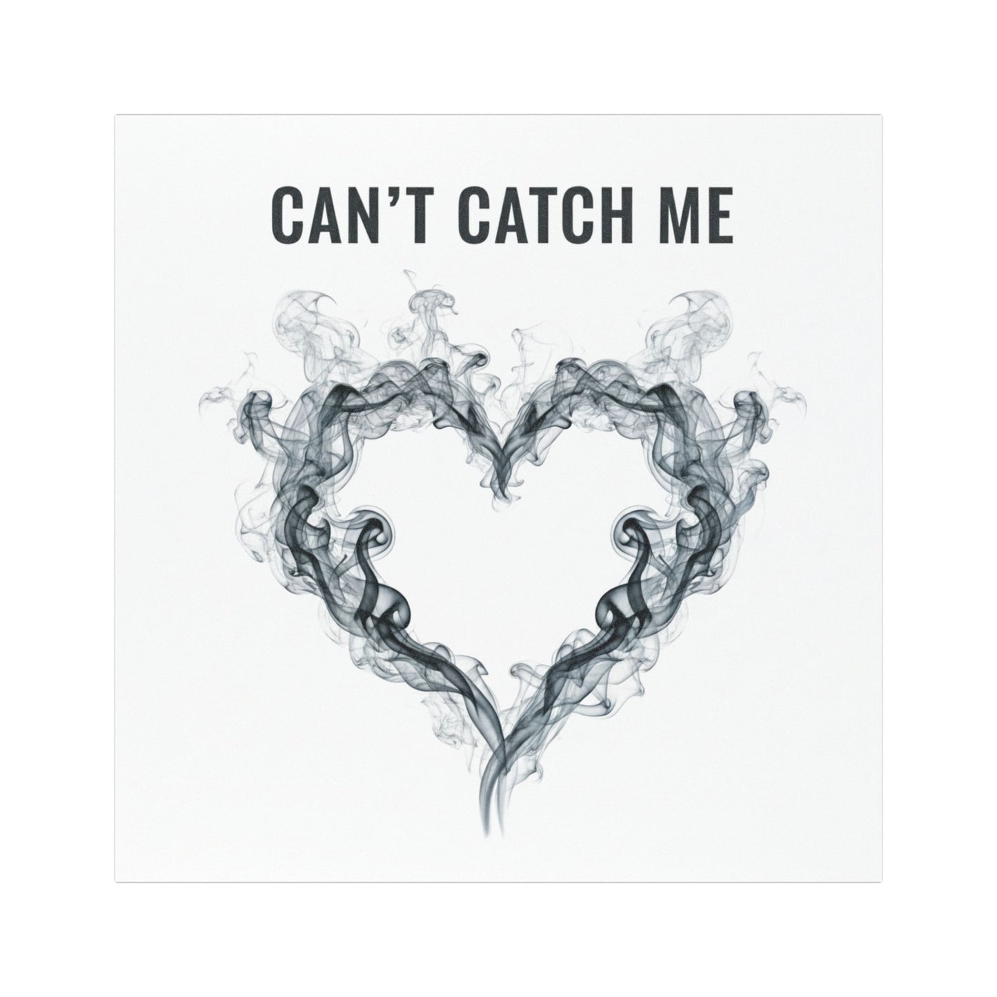 Can’t Catch Me Smoke Heart Car Magnet — Funny Romantic Bumper Magnet