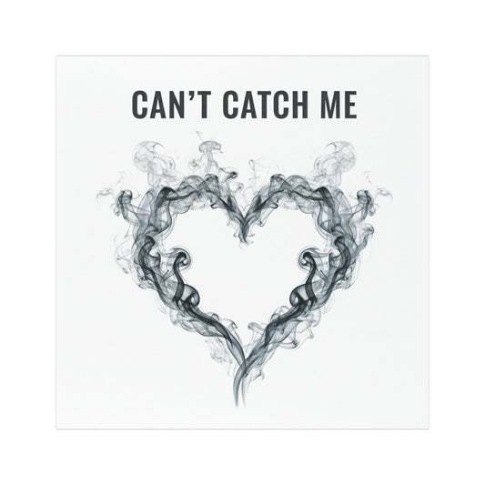 Can’t Catch Me Smoke Heart Car Magnet — Funny Romantic Bumper Magnet
