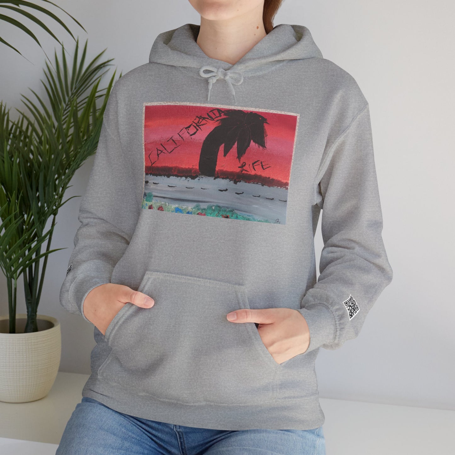 CALIFORNIA VIBES Heavy Blend Hoodie | Unisex Graphic Sweatshirt | Trendy Streetwear | Cozy Gift for Beach Lovers | Ideal for Casual Outings