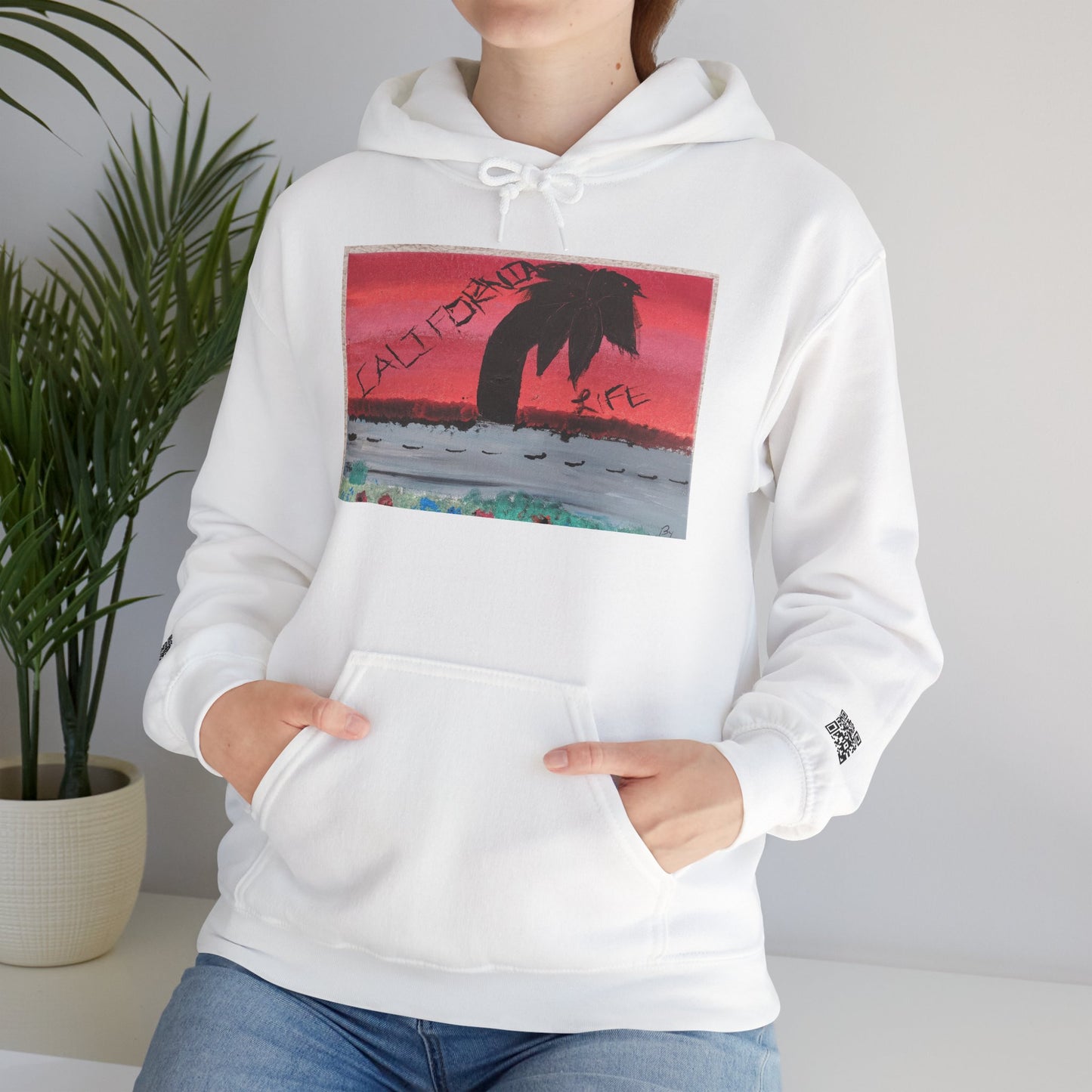 CALIFORNIA VIBES Heavy Blend Hoodie | Unisex Graphic Sweatshirt | Trendy Streetwear | Cozy Gift for Beach Lovers | Ideal for Casual Outings